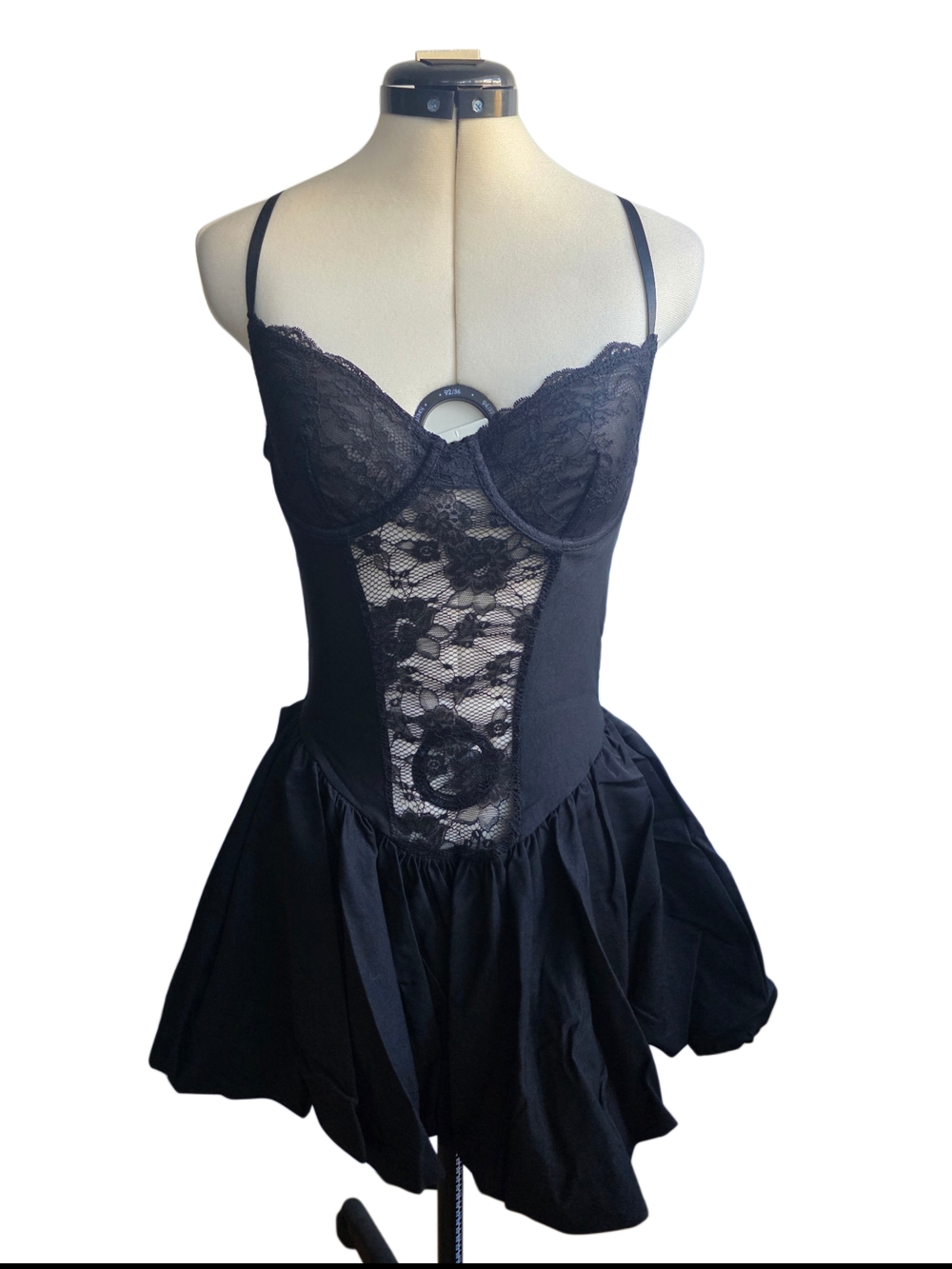 Dolls Kill Black Lace Bustier Mini Dress